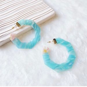 Anthro Hoops -BaubleBar Diem Resin